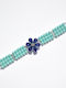 Kaleido Kaleido Stahl Halskette mit Blauen Perlen