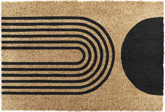 Artsy Mats Πατάκι Εισόδου από Κοκοφοίνικα με Αντιολισθητικό Υπόστρωμα Abstract Μπεζ 60x40εκ.