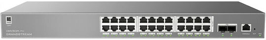 Grandstream GWN7803PL-PRO Managed L2 PoE Switch με 24 Θύρες Gigabit (1Gbps) Ethernet