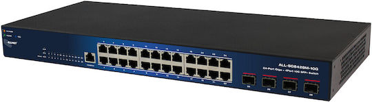 Allnet ALL-SG8428M-10G Managed L2 Switch με 24 Θύρες Gigabit (1Gbps) Ethernet