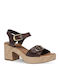 Damen Sandalen Braun Leder