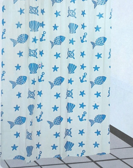 Debel Sea Life Κουρτίνα 180x200cm Μπλε 02531125-01