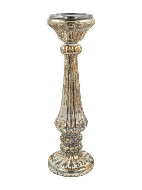 Fylliana Glass Candle Holder In Gold Colour 13x...