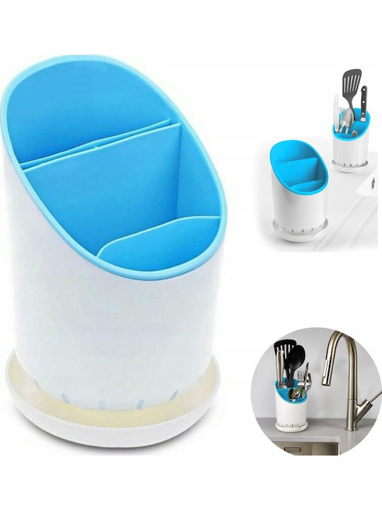 Verk Group Plastic Blue Cutlery Drainer 19x12cm