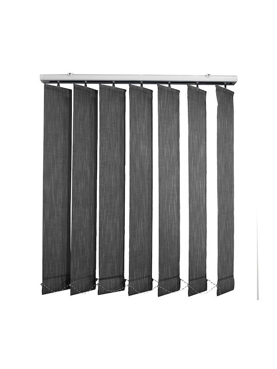 BetterHome 621083 Stoff Jalousie in Schwarz Farbe P80xH80cm