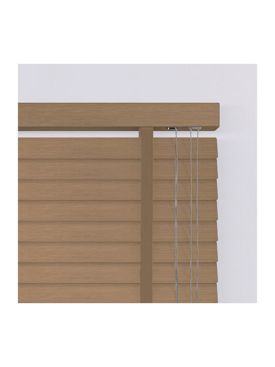 BetterHome 805606 Wooden Blinds in Brown Color Width 80cm Height 80cm