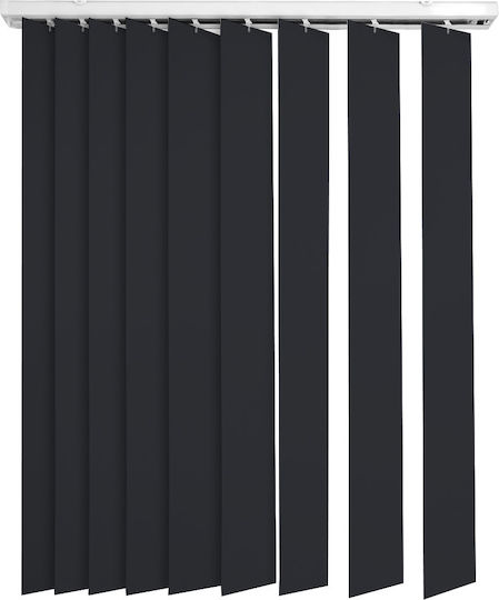 BetterHome 627090 Stoff Jalousie in Schwarz Farbe P100xH160cm