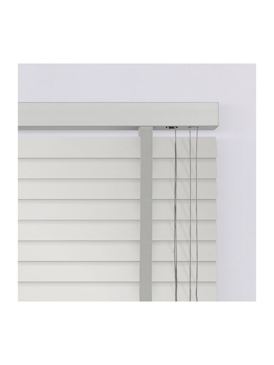 BetterHome 805220 Wooden Shading Blind in White Colour W80xH300cm