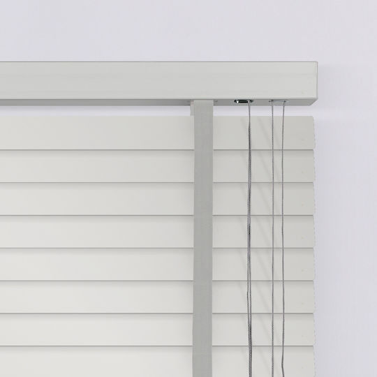BetterHome 805220 Wooden Shading Blind in White Colour W80xH300cm