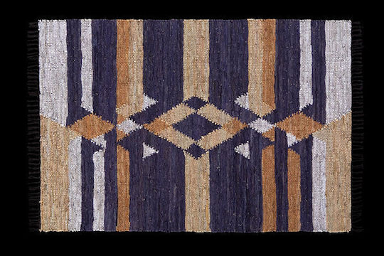 Δερμάτινη Κουρελού 120x180 Cm Decostar Μπεζ Μπλε