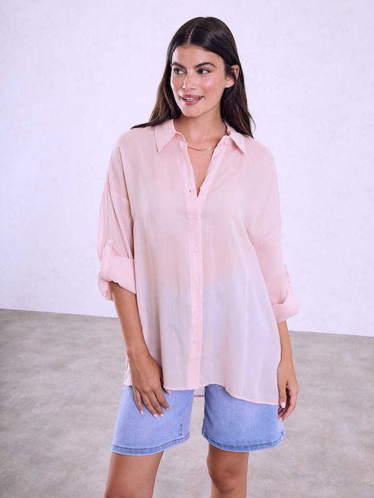Celestino Women's Kaftan Shirt Semi-Transparent...