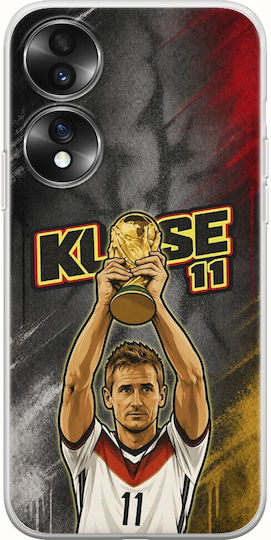 World Stars Collection Miroslav Klose Honor 70 5G Flexible TPU Transparent Silicone Case
