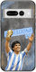 Mobile Phone Case World Stars Collection Diego Maradona Google Pixel 7 5G Black TPU Black Silicone