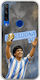 World Stars Collection Diego Maradona Huawei Honor 9X Flexible TPU Transparent Silicone Mobile Phone Case