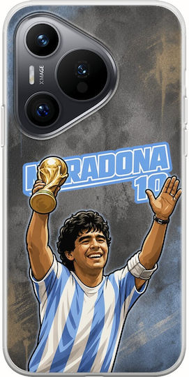 World Stars Collection Diego Maradona Huawei Pura 70 Flexible TPU Transparent Silicone Case