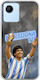 World Stars Collection Diego Maradona Realme Narzo 50i Prime Flexible TPU Transparent Silicone Case