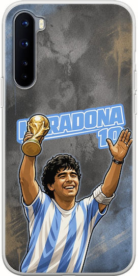 Калъф World Stars Collection Diego Maradona OnePlus Nord Гъвкав TPU Прозрачен Силикон