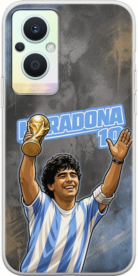 Калъф World Stars Collection Diego Maradona Oppo Reno 7 Lite 5g Гъвкав TPU Прозрачен Силикон