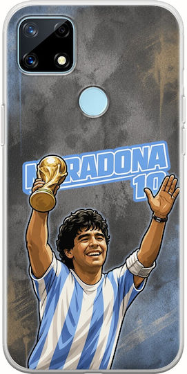 World Stars Collection Diego Maradona Realme 7i Flexible TPU Transparent Silicone Case