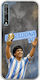 World Stars Collection Diego Maradona Huawei P Smart S Flexible TPU Transparent Silicone Case