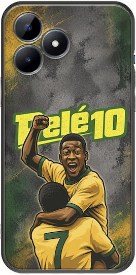 Handyhülle World Stars Collection Pele Realme C51 Schwarze Tpu Schwarz Silikon