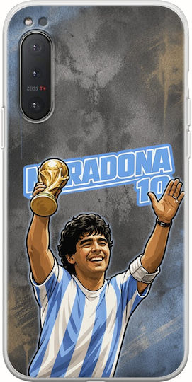 World Stars Collection Diego Maradona Sony Xperia 5 Flexible TPU Transparent Silicone Case