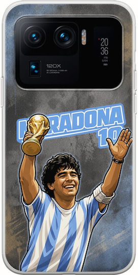 World Stars Collection Diego Maradona Xiaomi Mi 11 Ultra Flexible TPU Transparent Silicone Mobile Phone Case