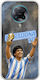 World Stars Collection Diego Maradona Xiaomi Poco F2 Pro Flexible TPU Transparent Silicone Case