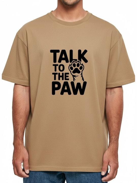 Oversized T-Shirt Talk To Paw Paw Print Pop Cul...