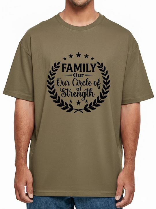 Oversized T-shirt Family Our Circle Strength Στ...