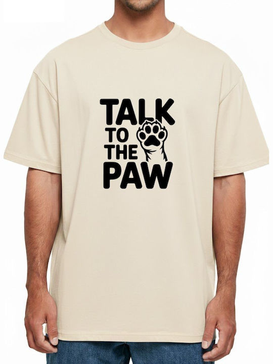 Oversized T-Shirt Talk To Paw Paw Print Pop Cul...