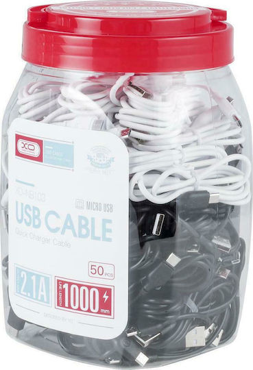 XO NB103T USB 2.0 Kabel USB-C männlich - USB-A Schwarz 1m NB103 50 Stück