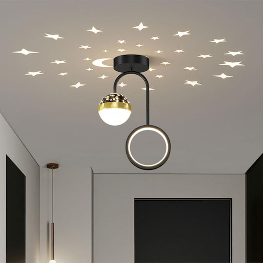 Jiju LED Κρεμαστό Φωτιστικό Μαύρο 25x25x28εκ. Jiju LED Κρεμαστό Φωτιστικό Μαύρο 25x25x28εκ.