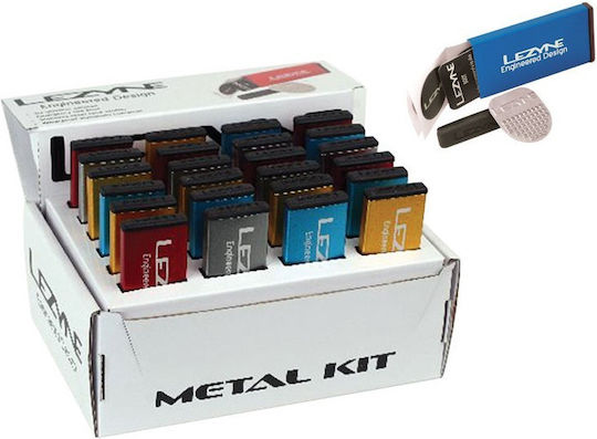 Set autocolante reparare anvelope Lezyne Metal Kit Box 24 Mix