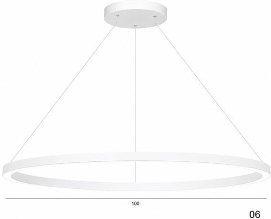Slamp Lumini Suspendate Alb LED Cu Lumină Alb Cald