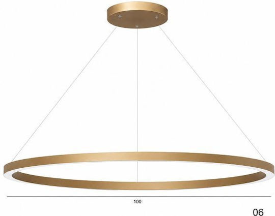 Slamp Lumini Suspendate Auriu LED Cu Lumină Alb Cald