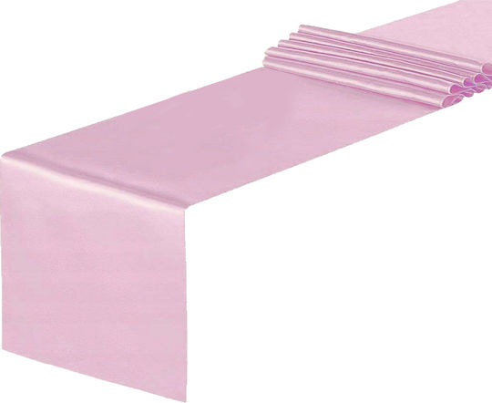 Satin Glatter Tischläufer Dekoration Rosa 0.36 X 9m