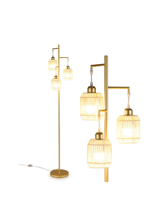 Costway Lampadar De Podea Înălțime 173 Cm Auriu