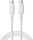 Wiwu USB 2.0 Cable USB-C male - USB-C 60W Λευκό 1m