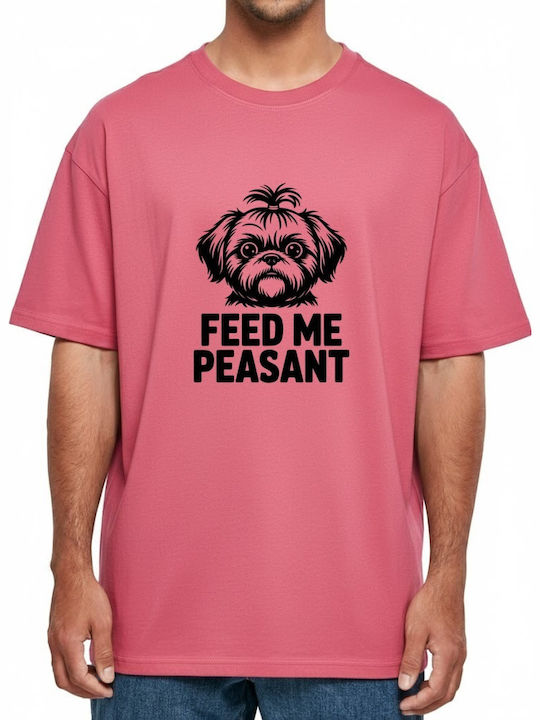 Oversized T-shirt Feed Me Peasant Cute Puppy Il...