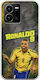World Stars Collection Ronaldo Vivo Y35 Flexible TPU Transparent Silicone Case