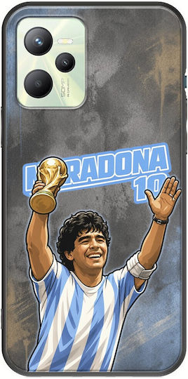 World Stars Collection Diego Maradona Realme Narzo 50a Prime Black TPU Silicone Case