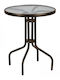 Metal Sitting Room Table for Small Outdoor Spaces Moreno Bronze 60x60x70cm