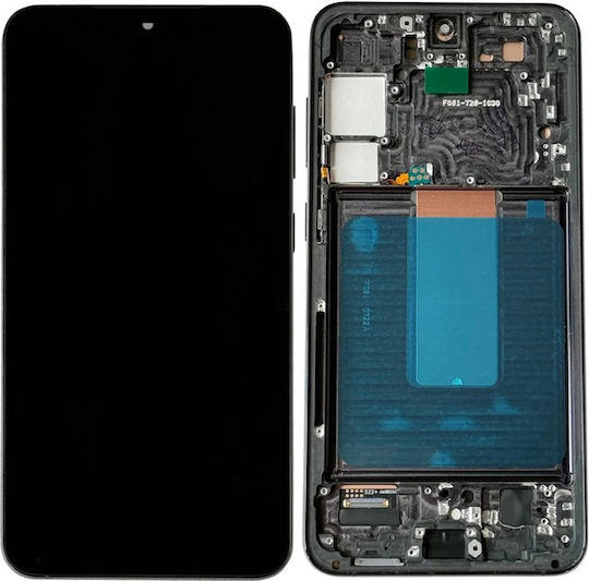 Ecran cu mecanism tactil și cu ramă pentru Galaxy S23 Negru