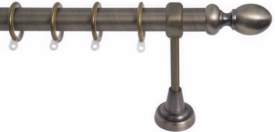 Import Hellas Metallic Curtain Pole No6 Single Ø25mm 140cm Bronze