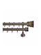 Import Hellas Metallic Curtain Pole No8 Double with Rod Ø25mm 160cm Bronze