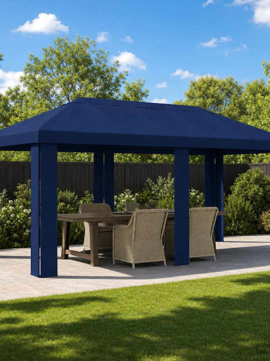 vidaXL Беседка За Градина Синя 6x3м