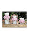 Dekoratives Rosa Kerze Rozos