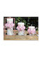 Dekoratives Rosa Kerze Rozos
