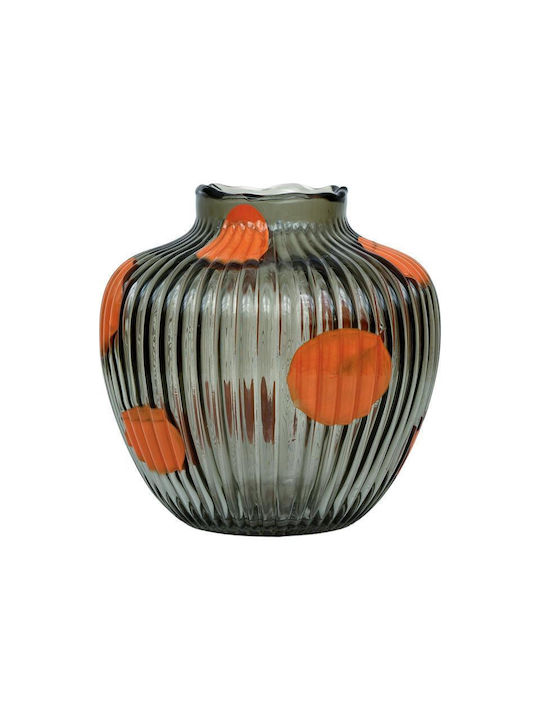 Fylliana Decorative Glass Transparent Vase 22xH22cm